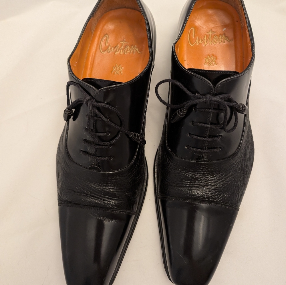 Black Mens Dress Shoe Mezlan Size 11 - Picture 3 of 5